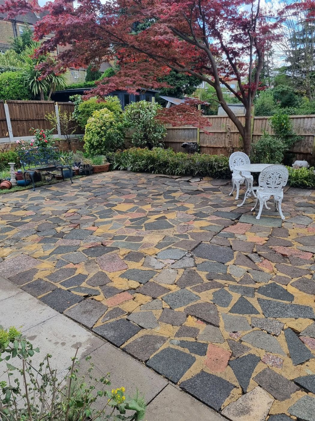 Clean patio slabs after a deep clean