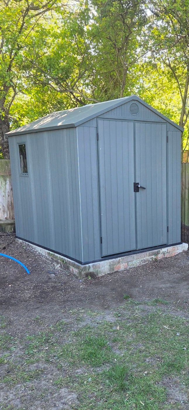 Newly built garden shed